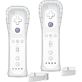 Gamrombo Wii Controller, Wii Remote Controller, Support Speaker and Dual Vibration Compatible with Nintendo Wii/Wii U, 2 Pack