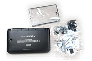 Black 3DSXL Extra Housing Shells Enclosure Outer Case Enclosure Replacement, for Old 3DS XL/LL 3DSLL Console, DIY Cover Plate