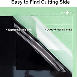 HTVRONT Black Permanent Vinyl - 12" x 14 FT Glossy