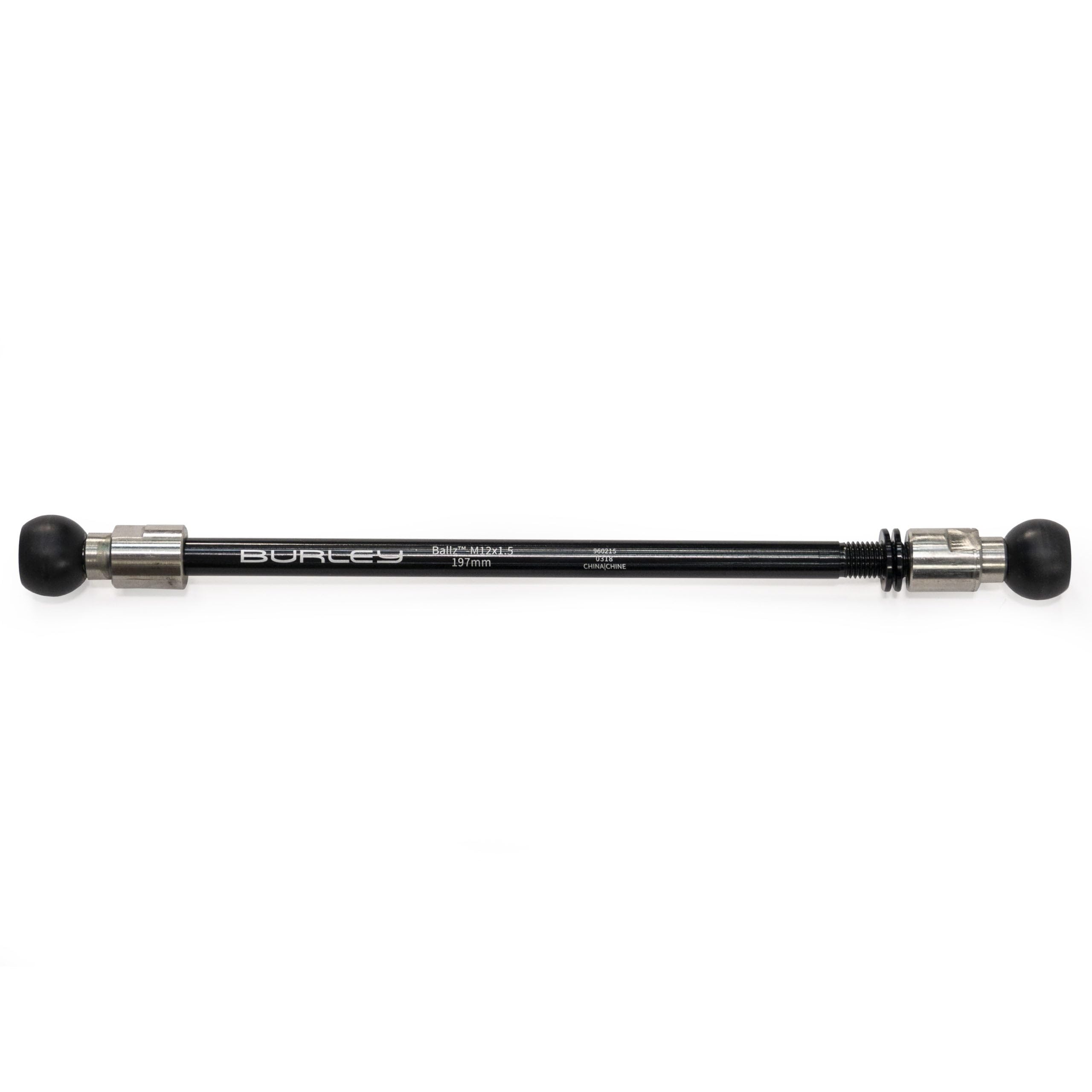 Burley Design 960215 Ballz Thru Axle, Black/Silver, 12 x 1.5/197mm