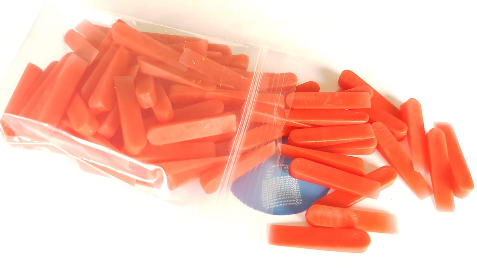 CyberSunrise Small Plastic Tile Spacers : 100 x Mini Red Wedges