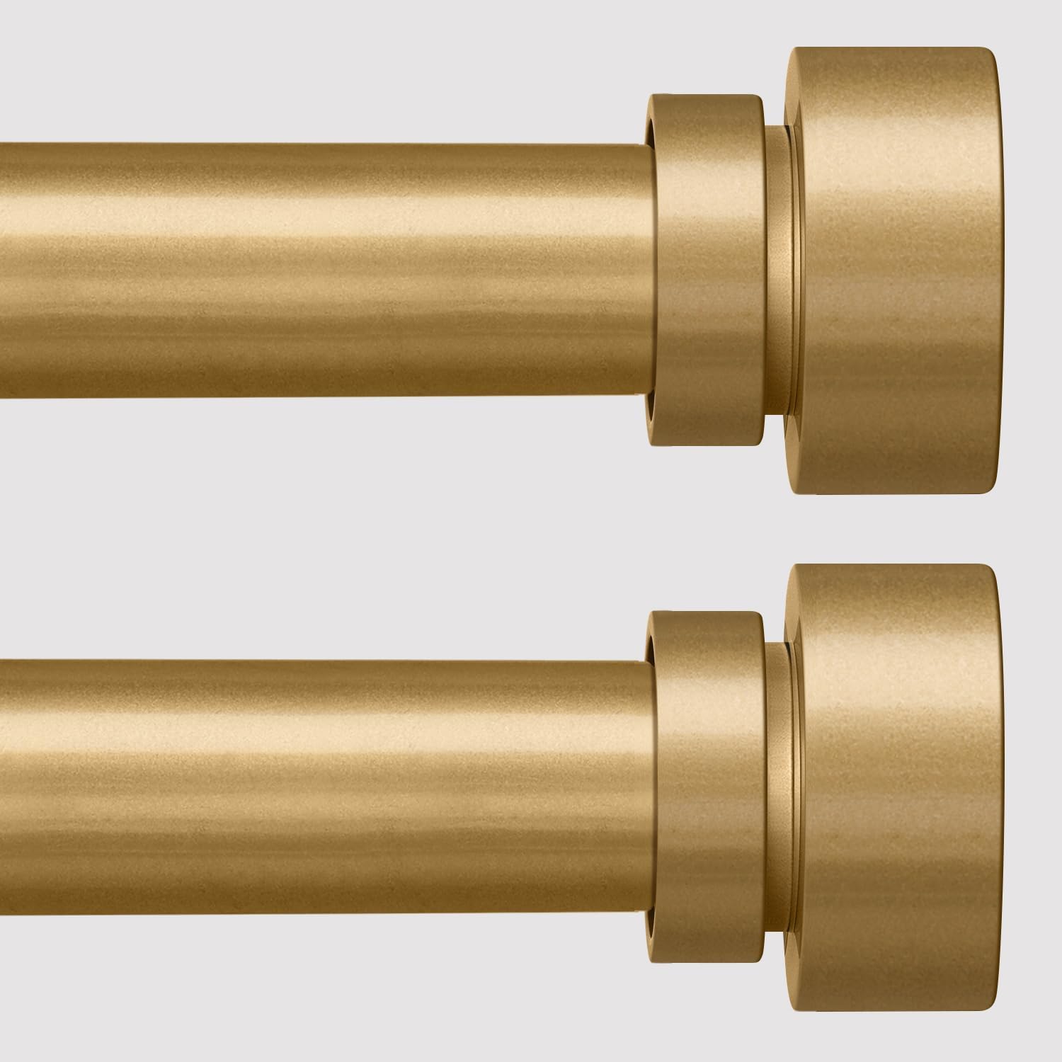 Photo 1 of 2 Pack Modern Gold Curtain Rods Set for Windows 28 to 48 Inches Adjustable Length Heavy Duty 1" Diameter Window Curtain Rod with Decorative Finials for Outdoor Bedroom Kitchen Living Room