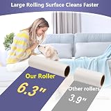 Tahbarshi Lint Roller Refills 6 Pack 16 cm Large Sheets 360 Count view 5