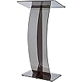 AdirOffice Black Acrylic Podium, Ideal for use as Pulpits for Churches, Podium Stand for Wedding, or as Acrylic Lectern