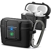 Spigen Lock Fit Designed for AirPods Pro Case (2019) with Lock | Secure Locking Clip, Dual-Layer Protection, Included Carabin