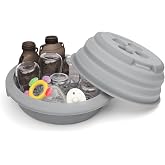 Haakaa Multipurpose Silicone Microwave Bottle Sterilizer&amp;Steamer&ndash;Food-Grade Silicone Collapsible Microwave Sterilizer for Baby Bottles,Breast Pump Parts&amp;Pacifiers and Accessories,Great For Home&amp;Travel