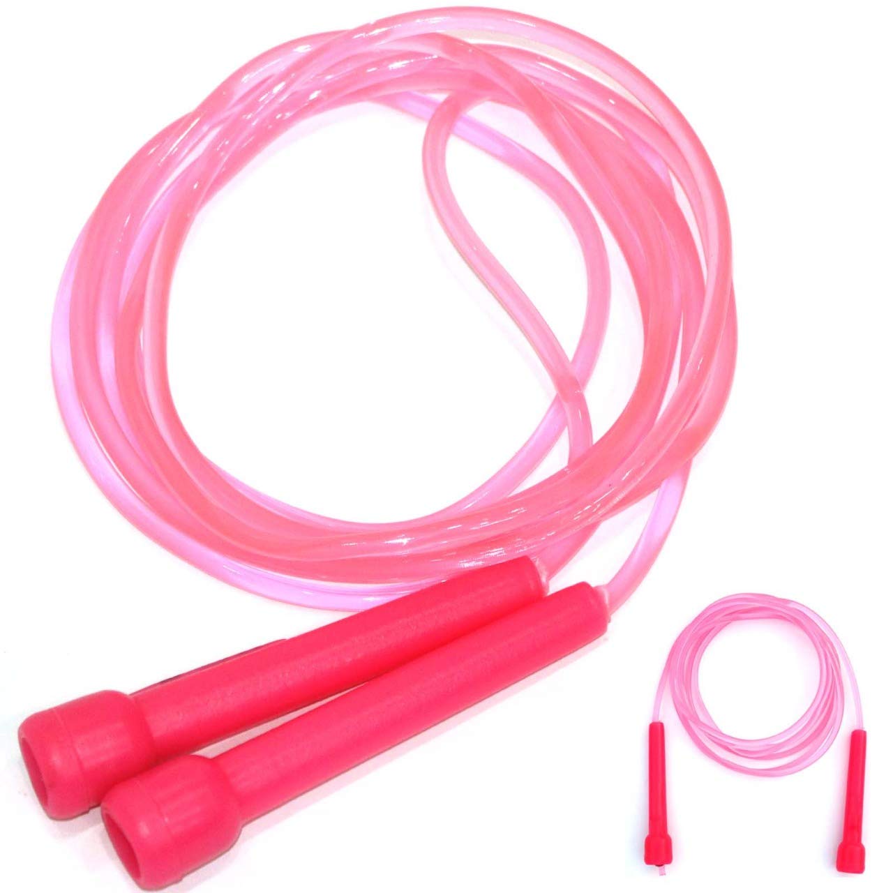 Plastic Skipping Rope Jump Jumping Speed Rope Exercise Fitness Rope 9-ft Gym Fitness Accessory (Pink)