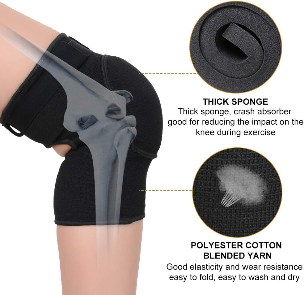 Greneric Protective Knee Pads for Dancers Soft Knee Thick Sponge Anti-Slip Collision Avoidance Knee Sleeve for Volleyball Women Girls Boys : Sports & Outdoors
