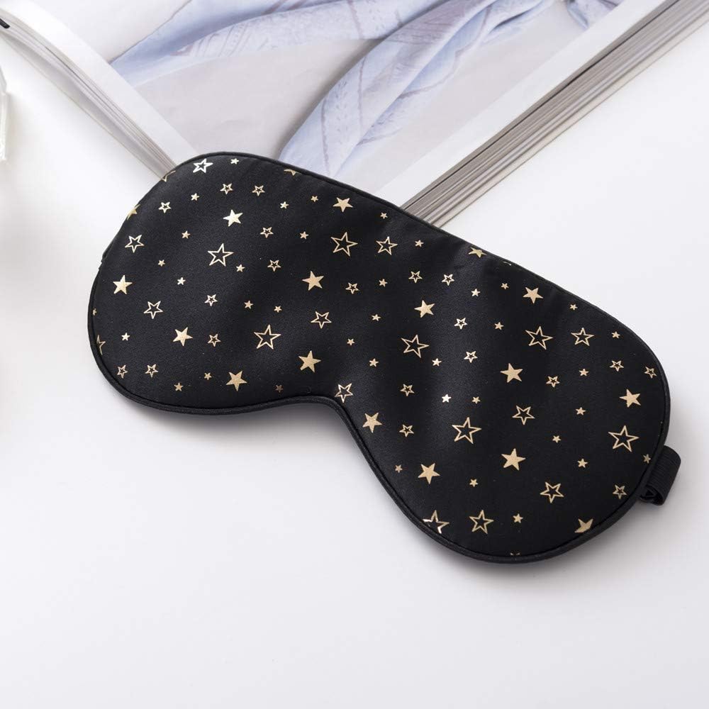 Tim&Tina Silk Sleep Mask Comfortable Blindfold Eye mask Adjustable (Golden Stars): Home & Kitchen