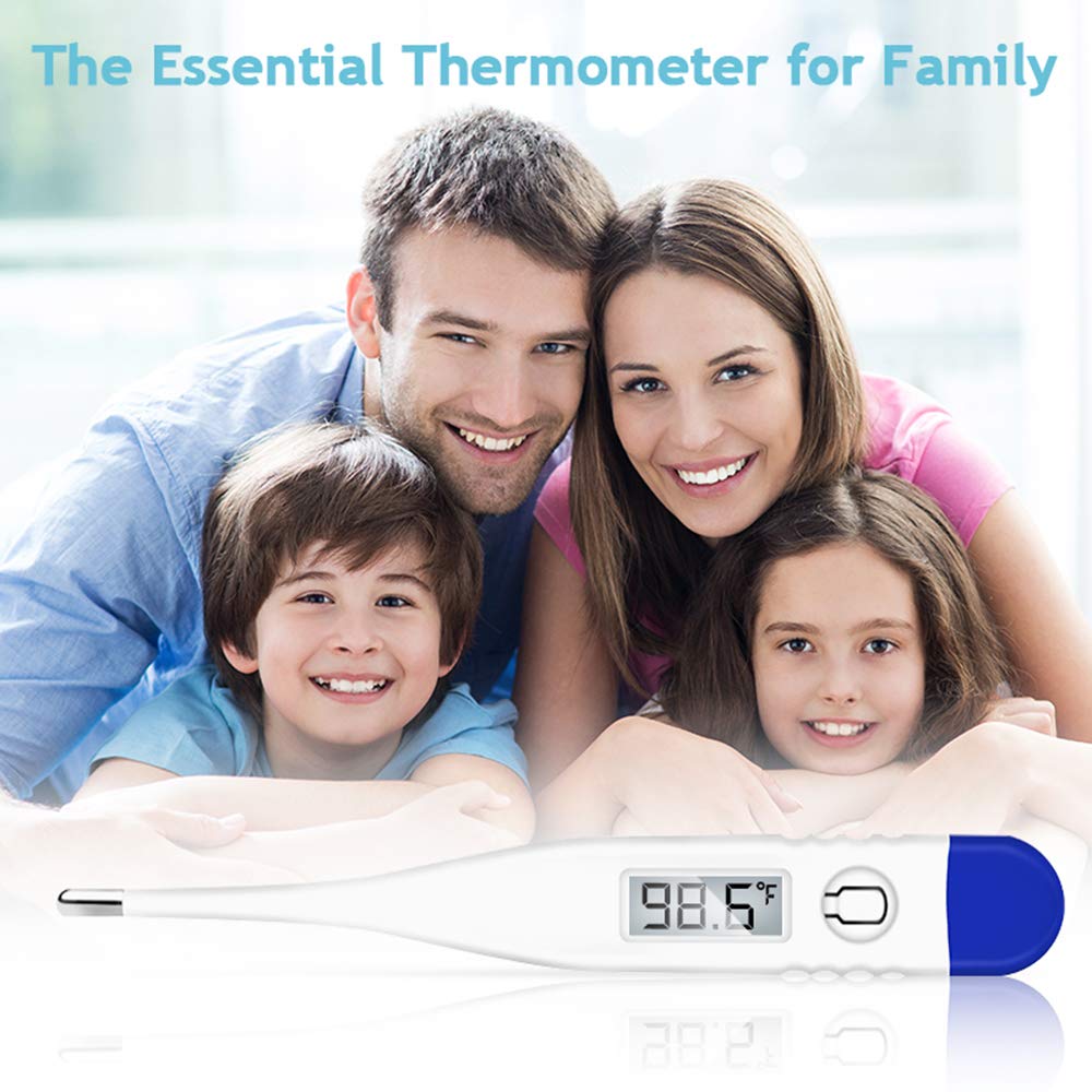 Thermometer for Fever, Quick Reading Digital Waterproof Oral Thermometer with Fever Indicator and Memory Recall, Best Accurate Rectum Armpit Reading Thermometer for Baby Kids and Adults: Industrial & Scientific