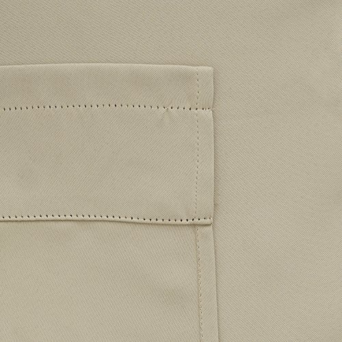 image for Deconovo Beige Valances for Kitchen Window Solid Rod Pocket Blackout S