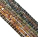 Picasso Mix 6mm Square Czech Czechmate Glass Two Hole Tile Bead Approx 200