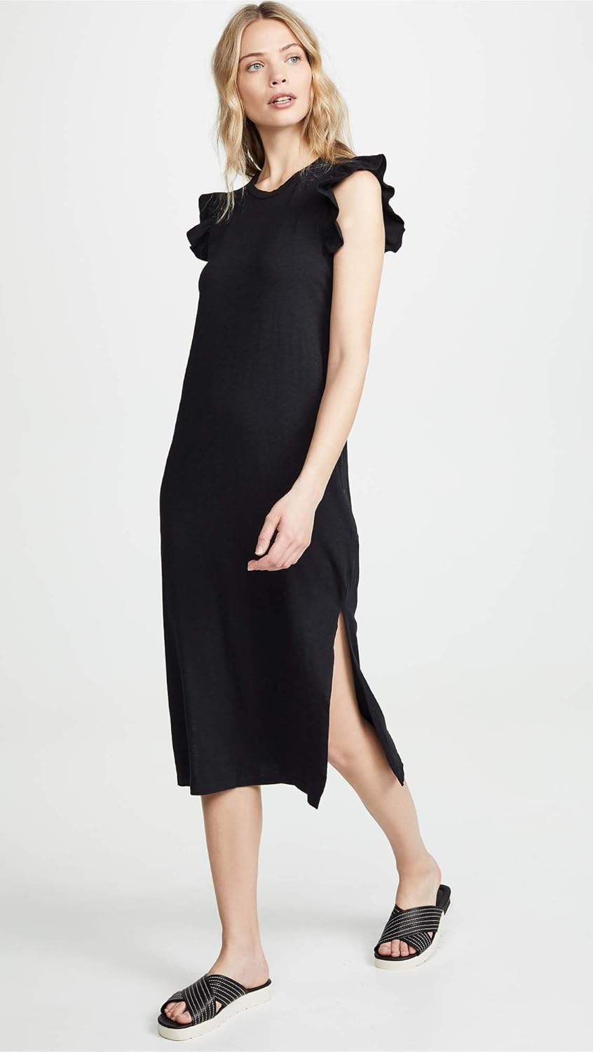 sundry ruffle midi dress