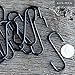 Wallniture Cucina S Hooks for Hanging Kitchen Utensils Set, Potted Plants, Jeans, Pack of 10, Black