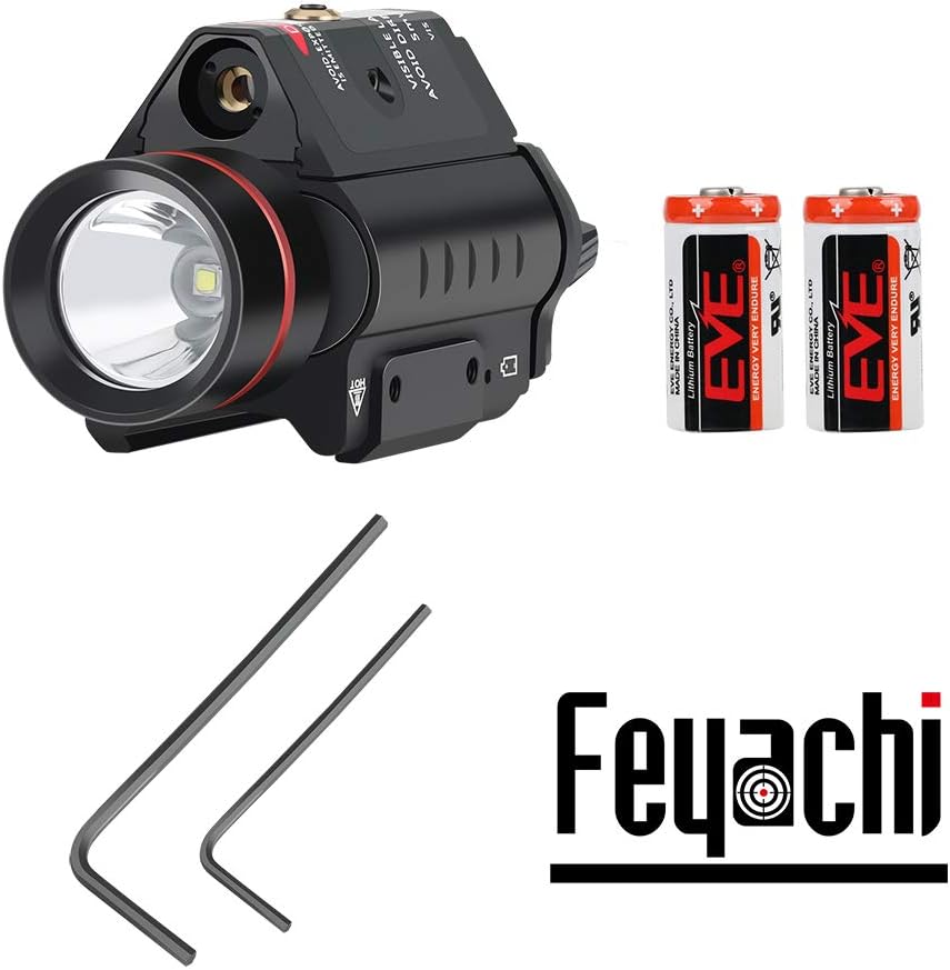 Feyachi LF-38 Red Laser Flashlight Combo 200 Lumen Weapon Light with Picatinny Rail Mount : Sports & Outdoors