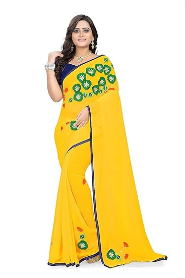 aari work yellow blouse