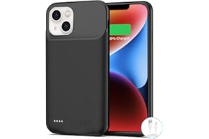 BOVSRT Battery Case for iPhone 14 Plus, [8500mAh] Slim Rechargeable Smart Extended Charging Case Compatible with iPhone 14 Plus (6.7 inch) Backup Power Battery Pack Charger Case-Black