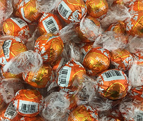Lindt Lindor Orange Smooth Dark Chocolate Truffles, Orange Wrap (Pack of 2 Pounds)