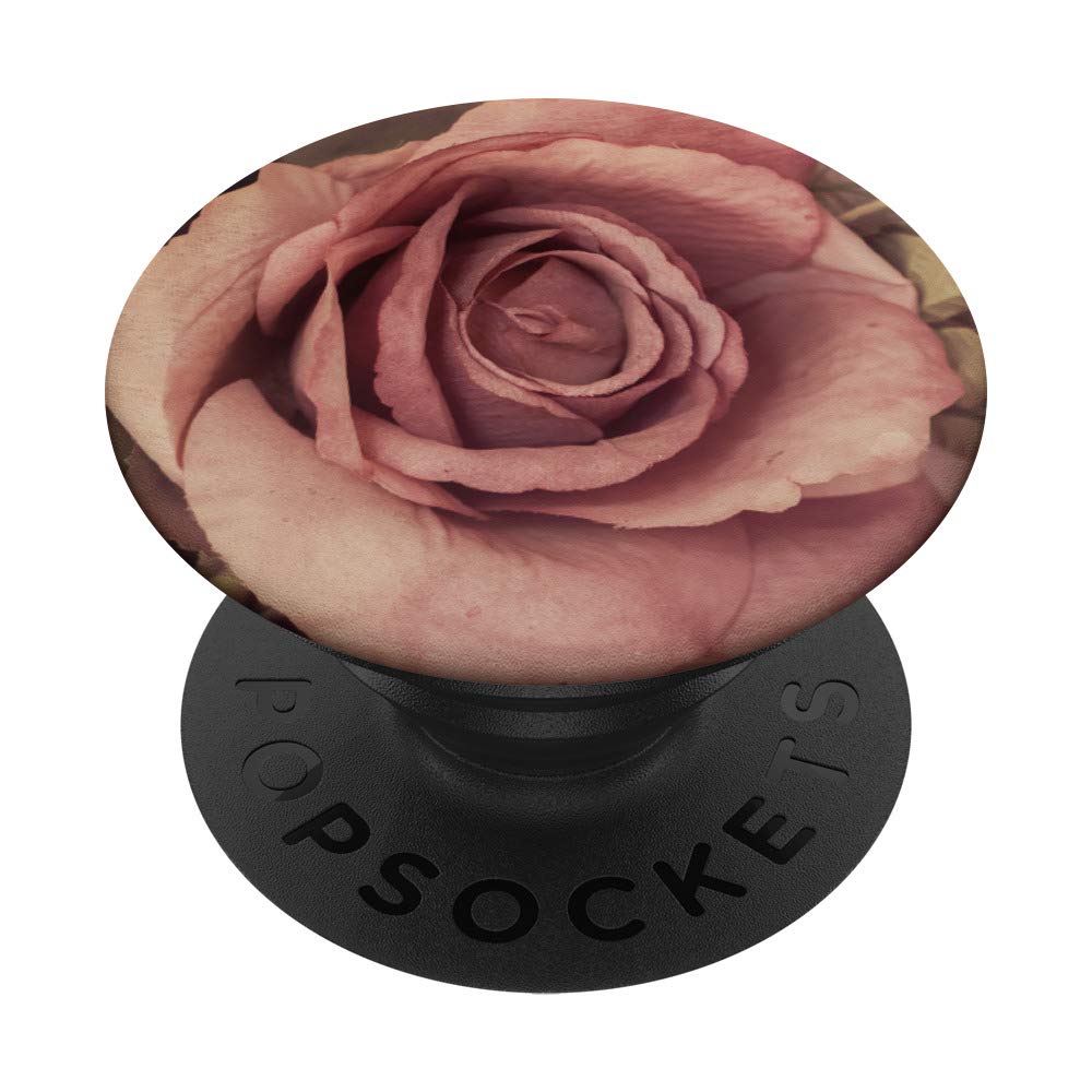 Rose Pink Flower design vintage floral for teen girls women PopSockets PopGrip: Swappable Grip for Phones & Tablets