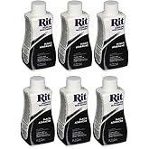 Rit Dye Liquid Fabric Dye, Black 8 oz (1 Pack of 6)