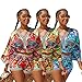 Women's Summer V Neck Floral Print Crop Top Short Pants Jumpsuits Rompers 2 Piece Outfit Blue