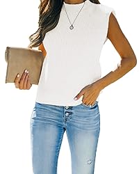 Amarmia Women's Mock Neck Knit Sweater Vest