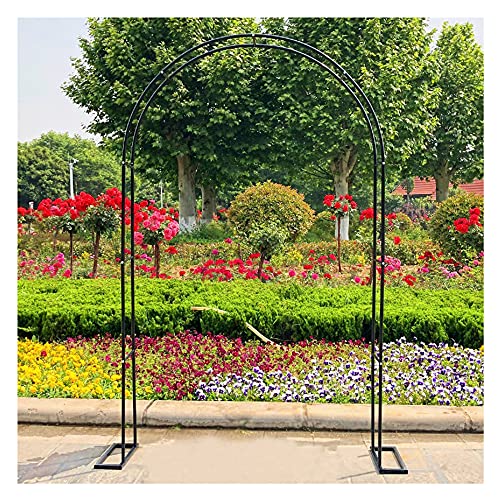 GEREP Selbstorganisiert Rosenbogen Torbogen Gartenbogen, Dekorativ, FüR Gartenterrasse im Freien/Schwarz / W3.5×H2.2m