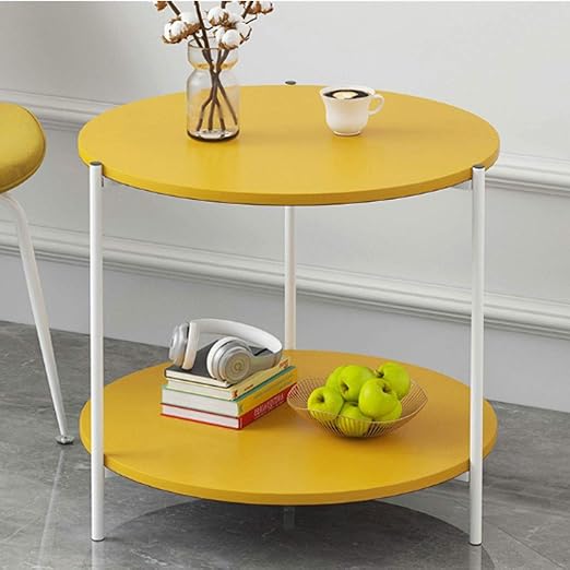 Amazon Com L Life End Tables Side Table Wooden 2 Tier Small