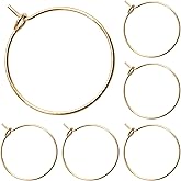 LifCratms 120 Pcs 20mm/0.79" Gold Earring Beading Hoops for Jewelry Making, Round Hoop Earrings Findings for DIY Crafts for Women