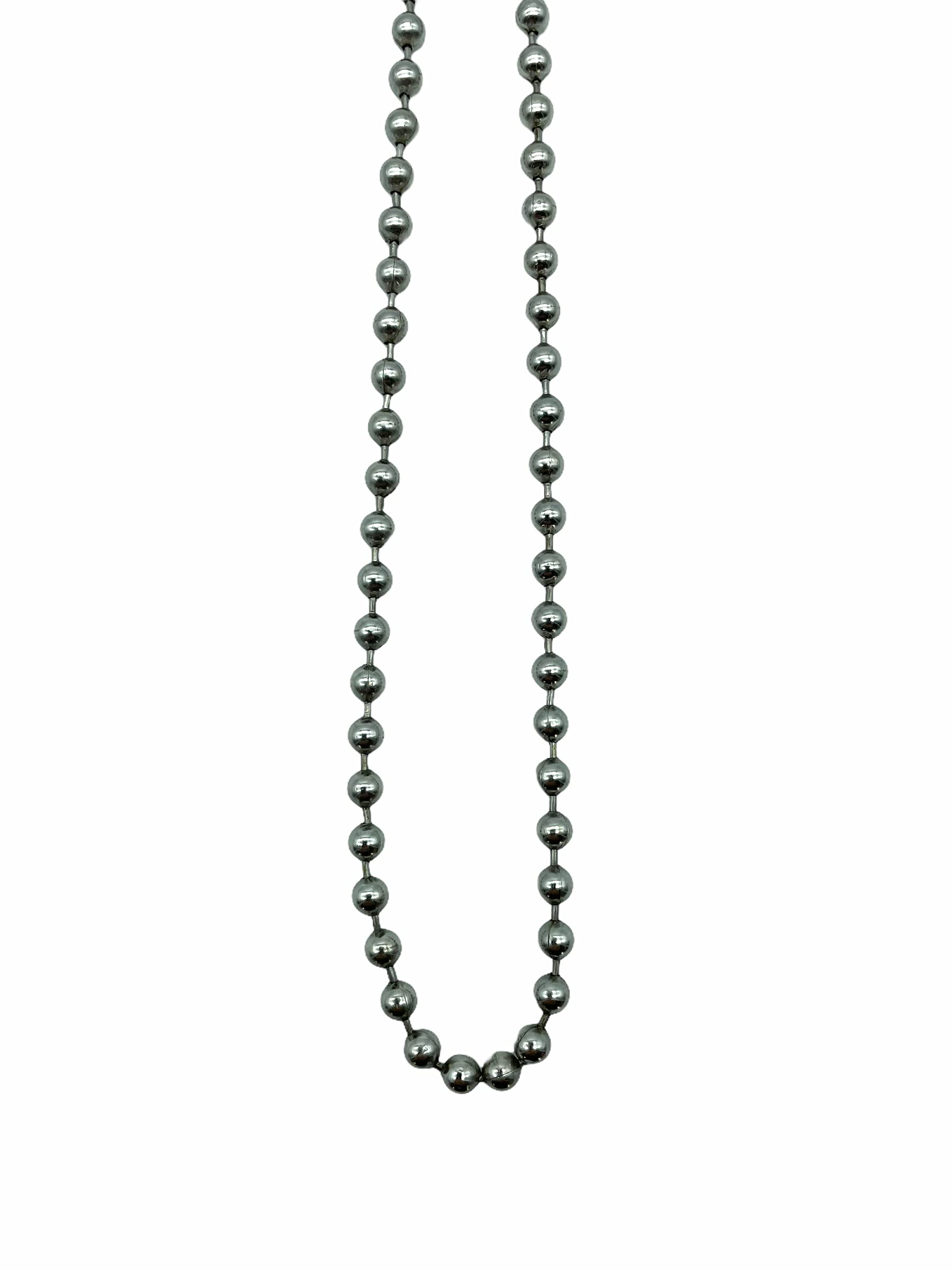 Premium Roller Blind Chrome Beaded Pull Chain - Continuous Loop (125cm Drop, Chrome)