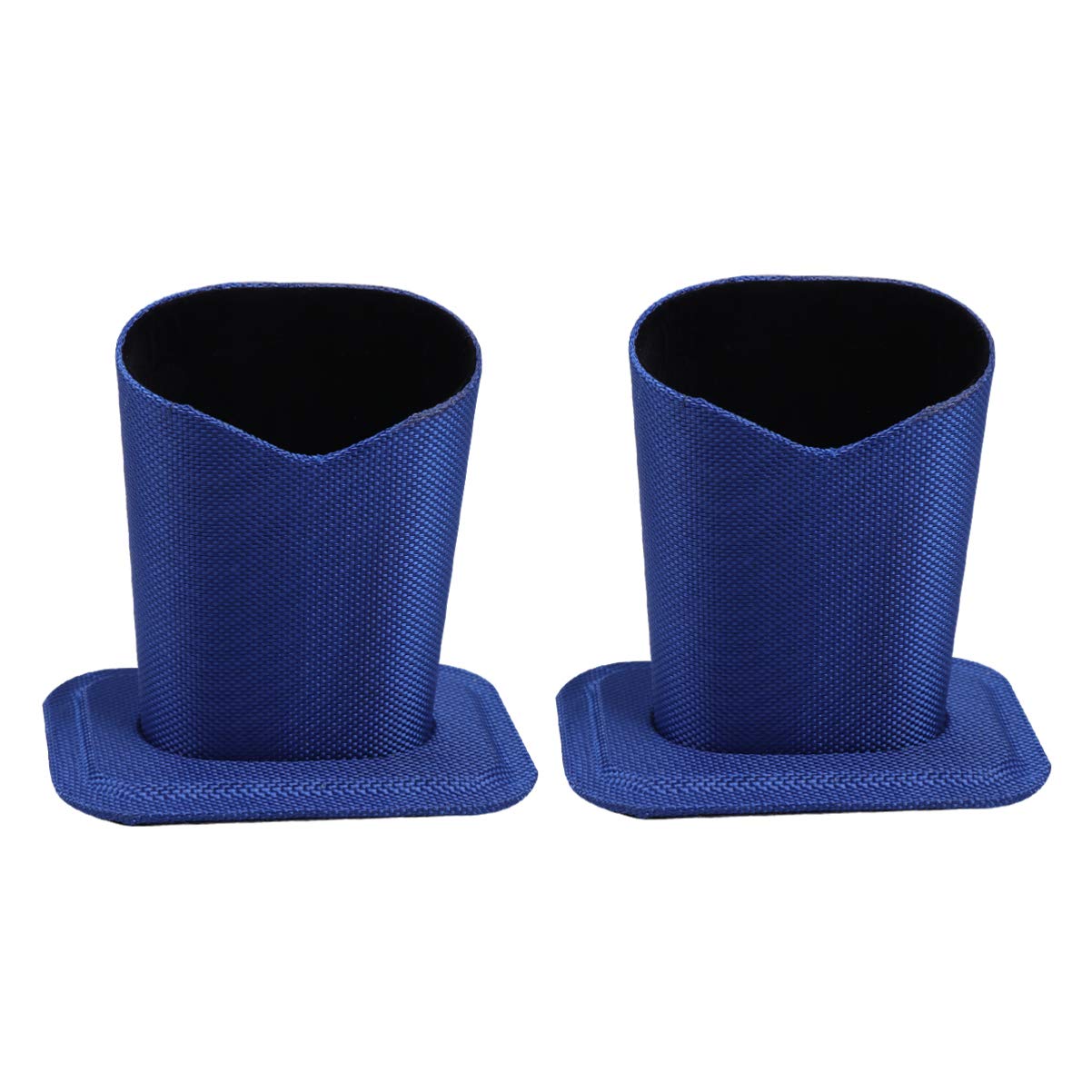 HEALLILY 2pcs Blue Eyeglass Holder Stand Protective Upright Glasses Cup Standing Cosmetic Makeup Brush Holder for Nightstand Desks