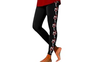 Christmas Yoga Pants Wine Glass with Santa Hat Xmas Athletic Leggings Tights Skimpy Stretchy Tights Workout Graphic