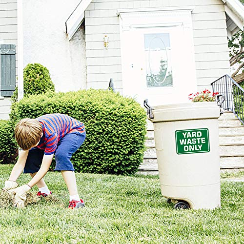 Yard Waste Sticker Yard Waste Only Signs 4 Pack 10" x 7" Recycle Yard