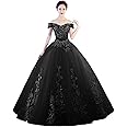 LEJY Women's Off The Shoulder Dress Masquerade Ball Gowns Prom Dress