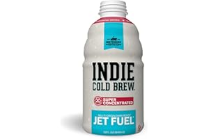 Independence Coffee Co. Indie Cold Brew Coffee Concentrate, Jet Fuel Intense and Heavy Body, Dark Roast, 32 Fluid Ounce Bottle