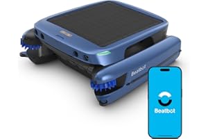 (2025 Upgrade) Beatbot iSkim Ultra 24/7 Cleaning Solar Powered Pool Skimmer with Water Clarification System & APP Control, Voice Broadcast, Dual Charging Options, Edge & Corner Cleaning, Blue