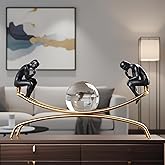 Mataura Thinker Statue & Sculpture, Modern Home Decor Statue, Gold Abstract Thinker Sculpture – Desktop Decorative Figurine for Living Room, Office, Shelf, Bedroom, Cabinets