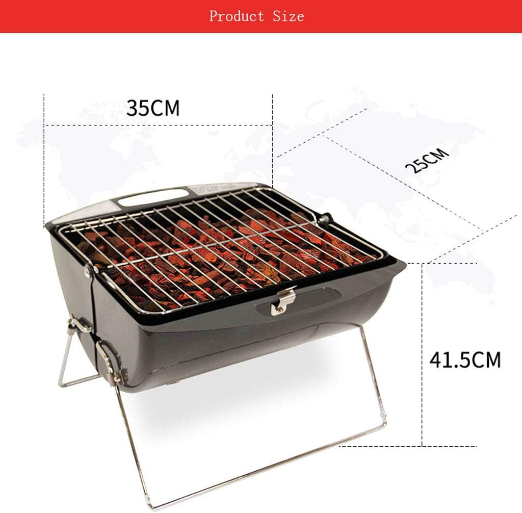 review ZJJ& BBQ Barbecue Grill Outdoor Camping Car Portable Wood Carbon Mini Grill