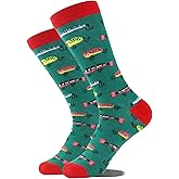 Pingyongchang Hamburger Hot Dog Milkshake Chip Socks for Men Funny Novelty Socks Birthday Party Gift Cute Food Sock