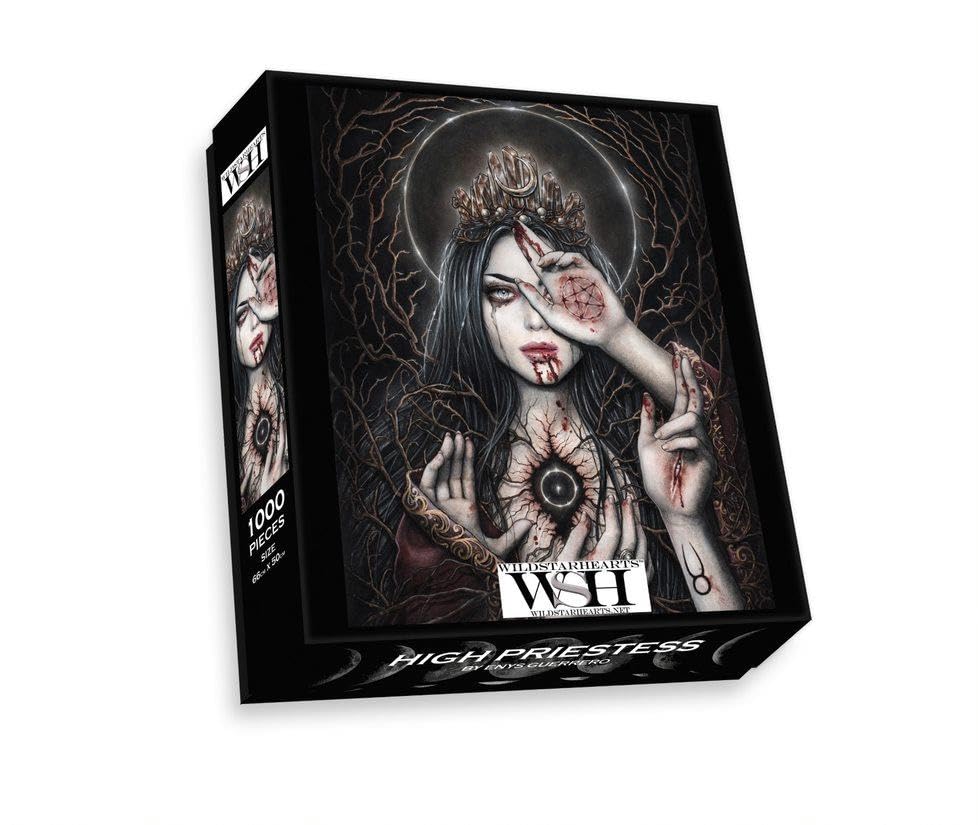 Enys Guerrero - High Priestess - 1000 Piece Jigsaw Puzzle feauting artwork by Enys Guerrero, Dark Occult Gothic Witchy…
