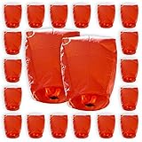 Just Artifacts ECO Wire-Free Flying Chinese Sky Lanterns (Set of 20, Eclipse, Red) - 100% Biodegradable, Environmentally Friendly Lanterns!