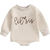 YINGISFITM Toddler Baby Girl Clothes Long Sleeve Pullover Sweatshirt Romper Fall Winter Cute Sister Brother Matching Outfits