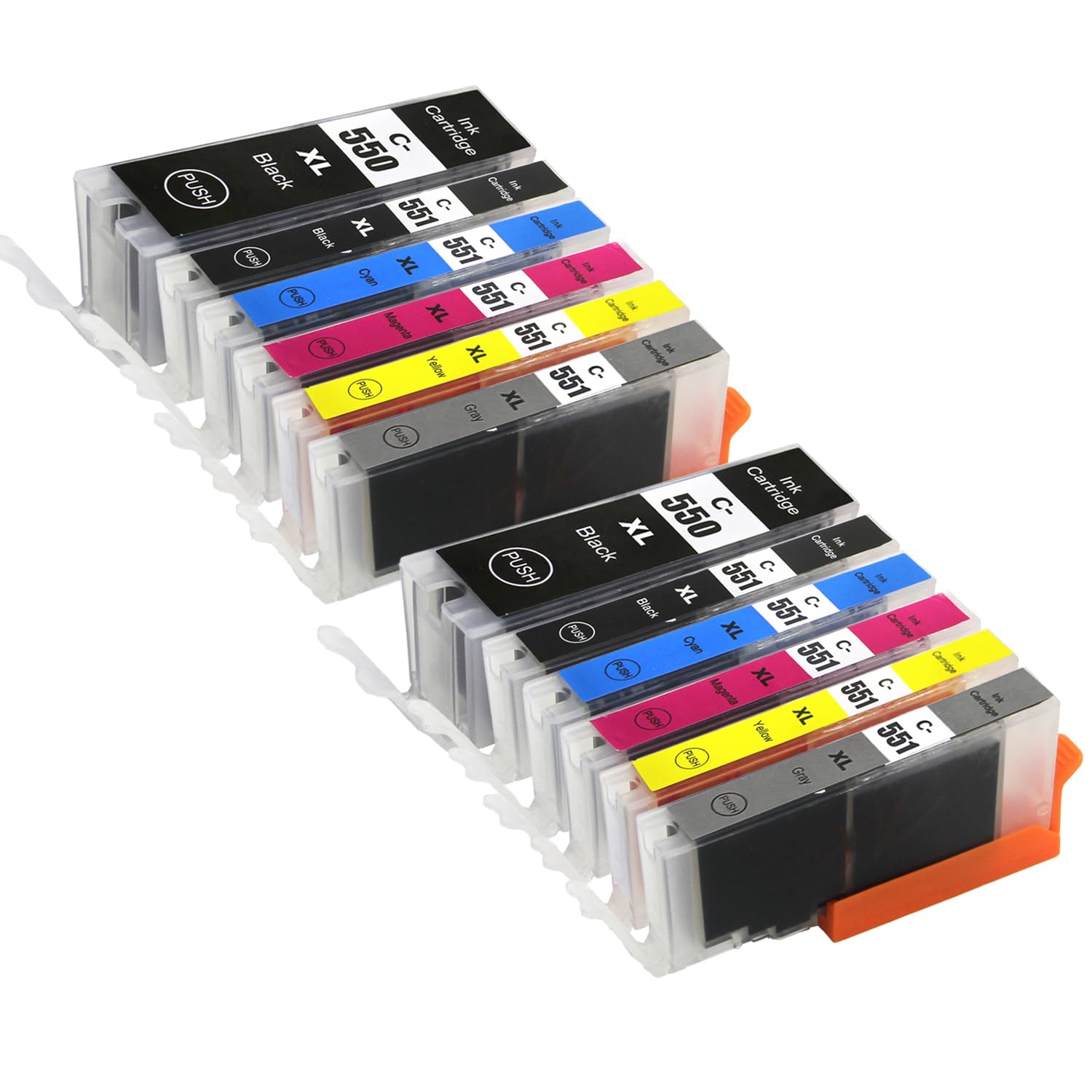 2 Go Inks Set of 12 Ink Cartridges to repalce Canon PGI-550 & CLI-551 Compatible / non-OEM for PIXMA Printers (12 Pack)