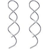 QIAOLEHUI Spiral Threader Stud Earrings for Women Handmade Twisted Spiral Stainless Steel Drop Dangle Earrings Jewelry Gift