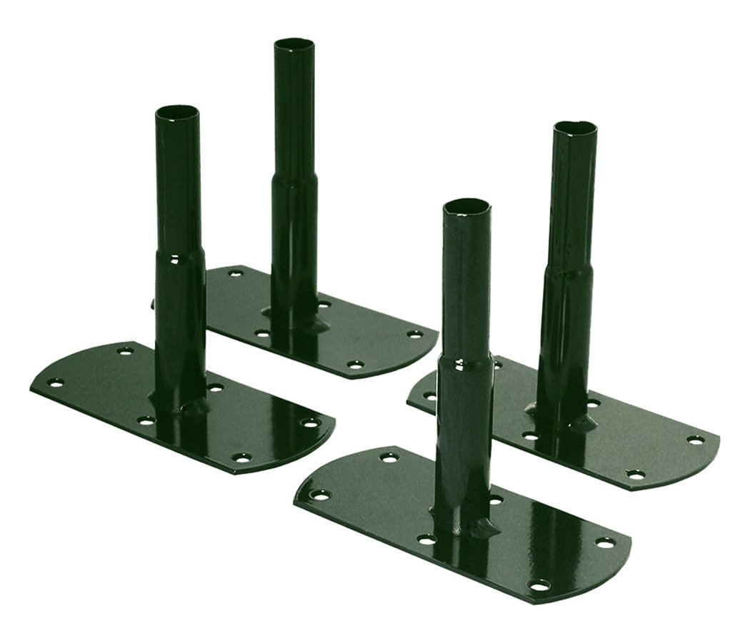 Louis Moulin 3314 Pack of 4 Screw On Round Tube Green Tree Metal 13 x 6 x 12 cm