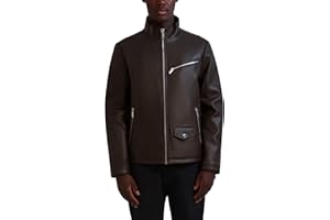 KARL LAGERFELD Paris Men's Faux Leather Biker Jacket