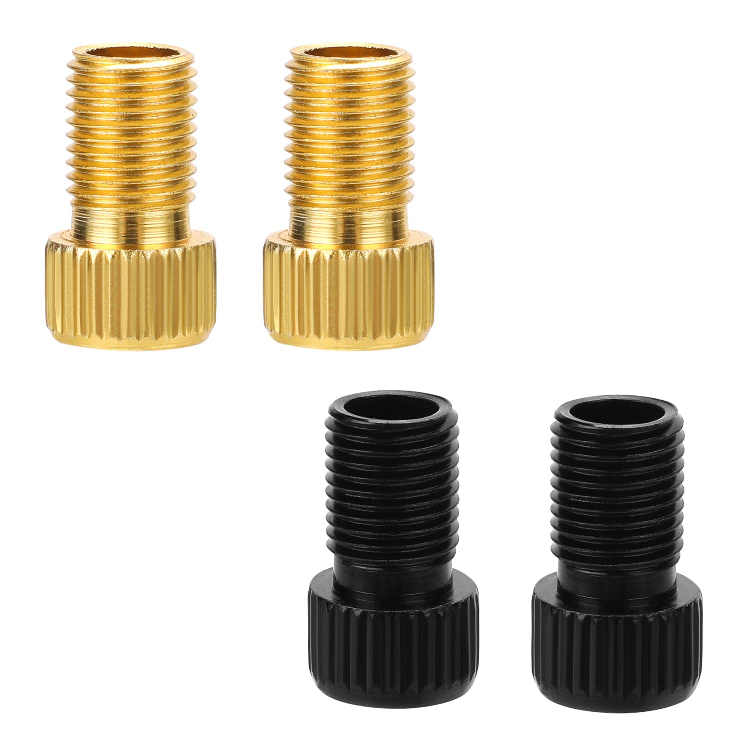 Qkurt Presta to Schrader Bike Valve Adapter, Aluminum Alloy Adapter Converter Bicycle Valve