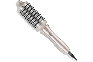 TYMO STYLUX Thermal Brush - Heated Round Brush, Blowout Volumizer with Flexi-Fit for Hair Straightening, Curling Styler Tool,