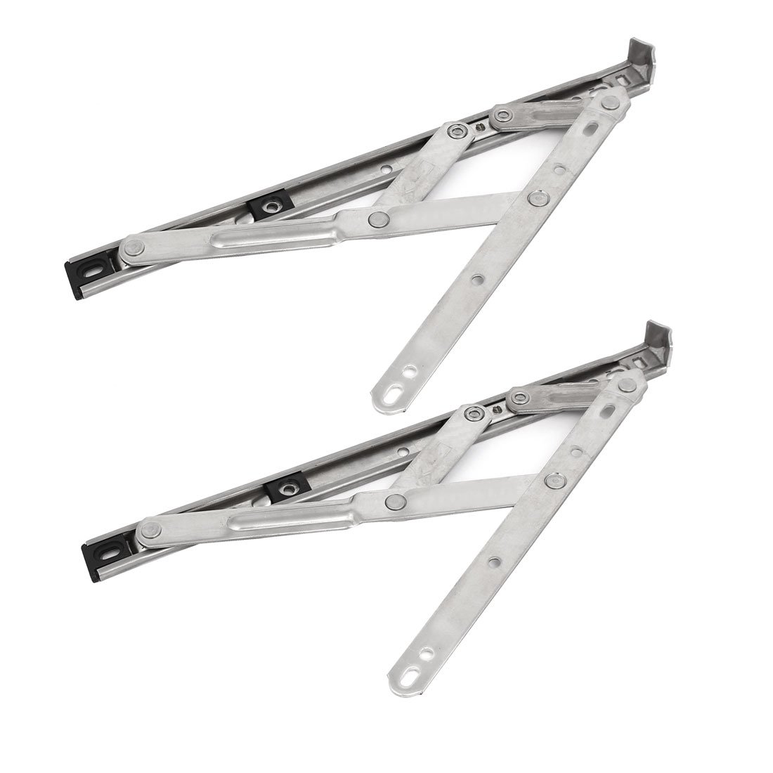 Sourcingmap 12-inch Length 201 Stainless Steel Foldable Casement Window Friction Hinge Stay 2pcs
