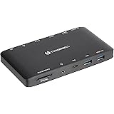 Amazon Basics 11-in-1 Thunderbolt 3 Docking Station - 2x DisplayPort 1.4, 4xUSB ports, SD, microSD, Ethernet, Audio, 120W pow